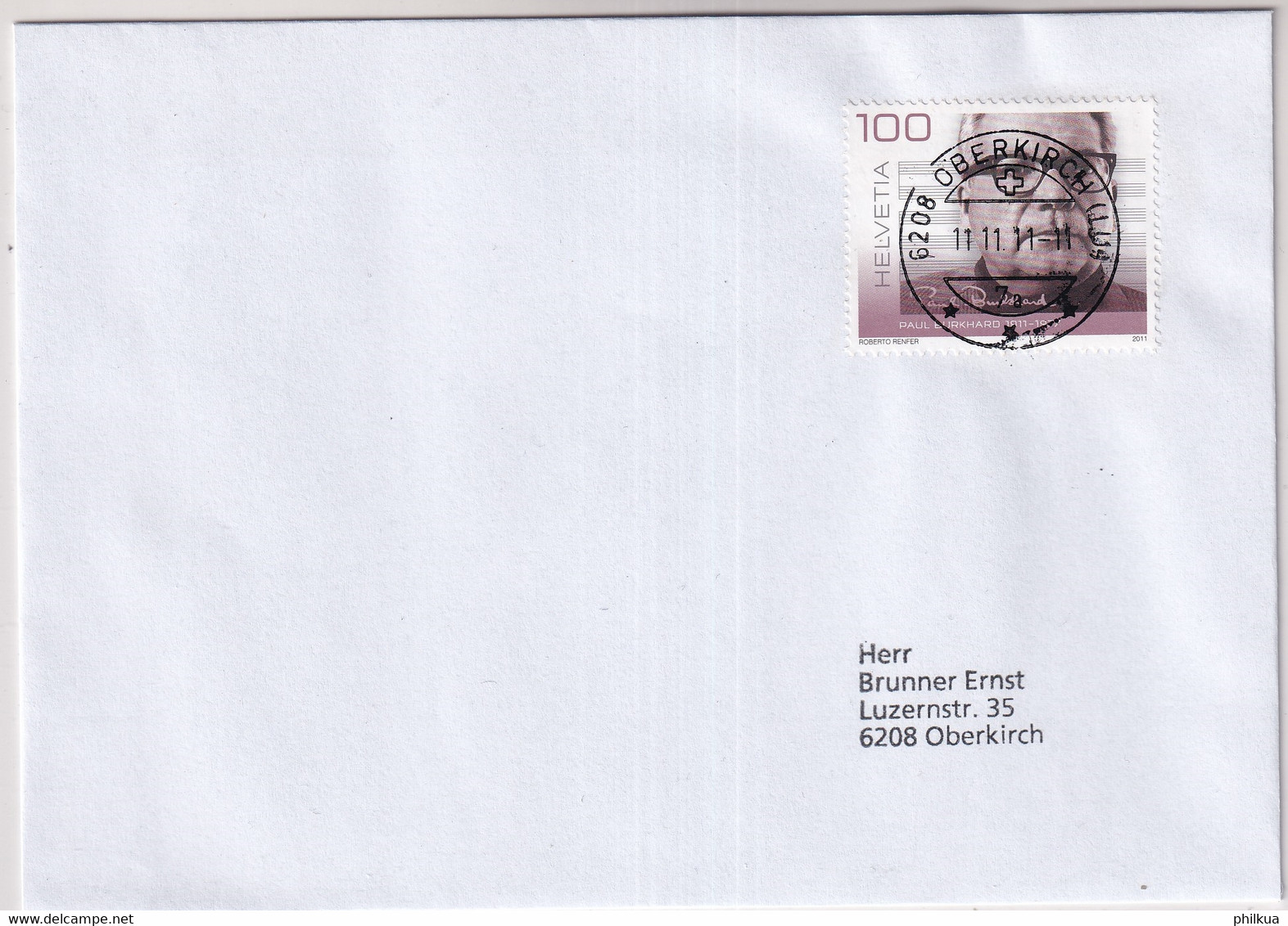 Zumstein 1404 / Mi. 2214 Auf Brief Mit Stempel OBERKIRCH (LU) 11.11.11-11 - Covers & Documents