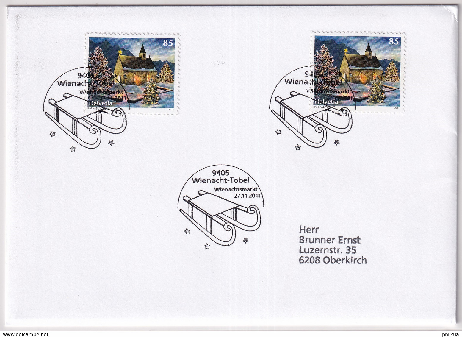 Zumstein 1413 / Mi. 2224 Auf Brief Mit Sonderstempel WIENACHT-TOBEL - Covers & Documents