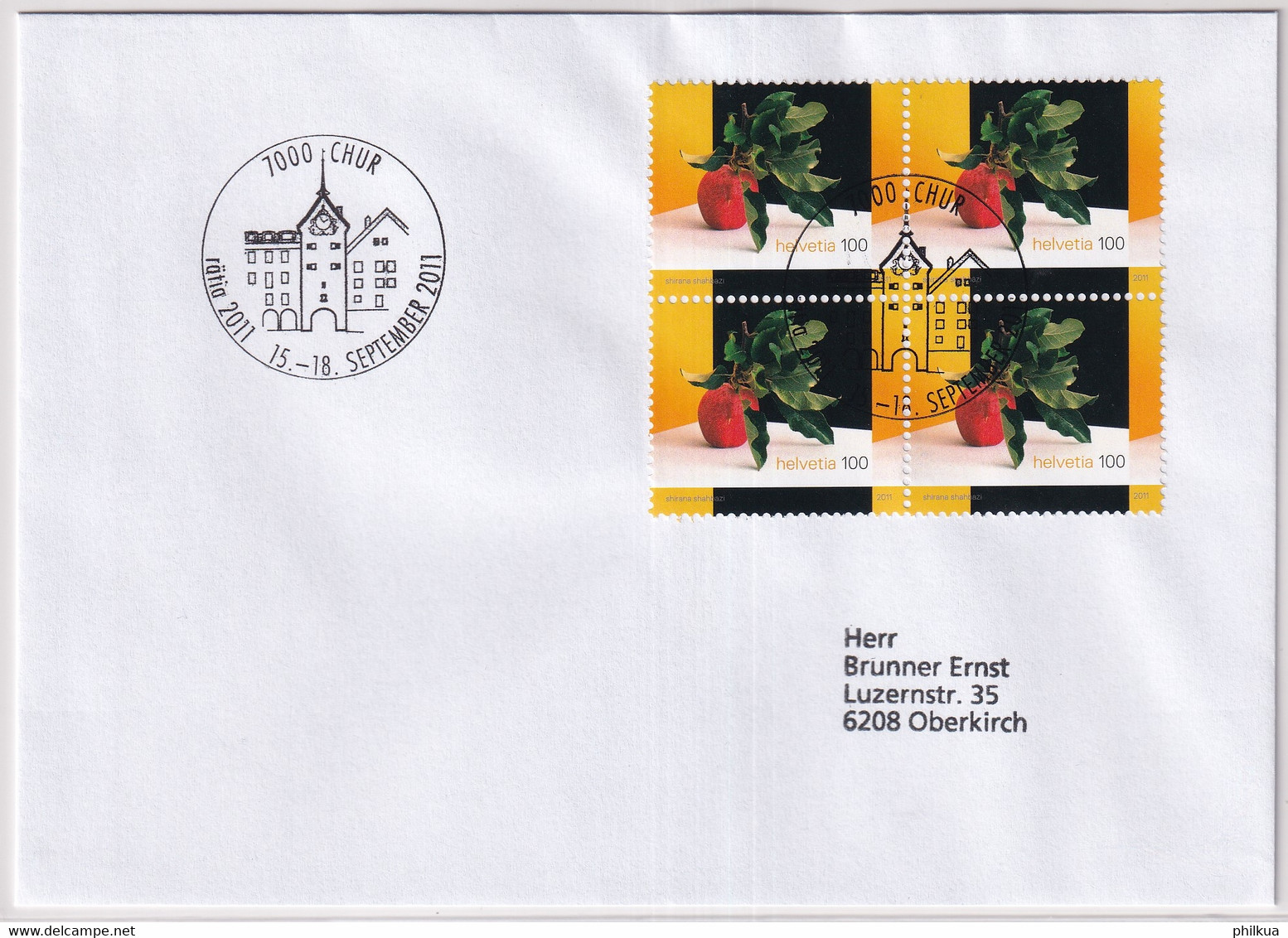 Zumstein 1410 / Mi. 2220 Auf Brief Mit Sonderstempel CHUR - RÄTIA 2011 - Storia Postale