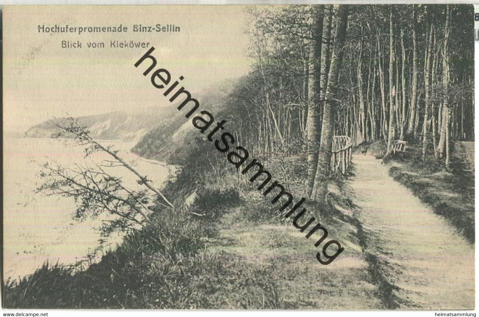 Hochuferpromenade Binz-Sellin - Blick Vom Kieköwer - Verlag Arthur Schuster Stettin - Sellin