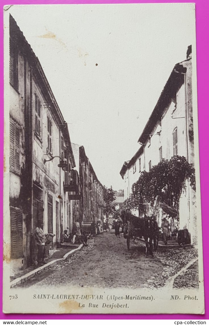 Cpa Saint Laurent Du Var Rue Desjobert Carte Postale 06 Alpes Maritimes - Saint-Laurent-du-Var