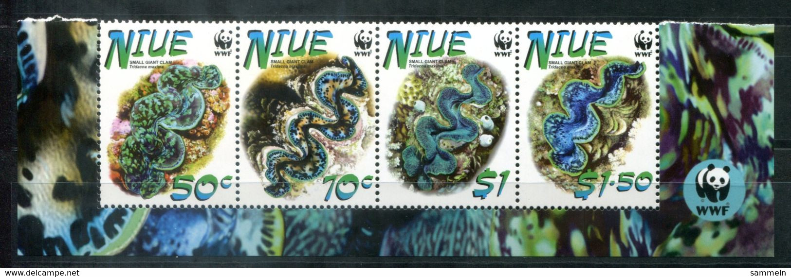 NIUE 973-976 I Mnh - Muscheln, Sea Shells, Moules, WWF - Niue