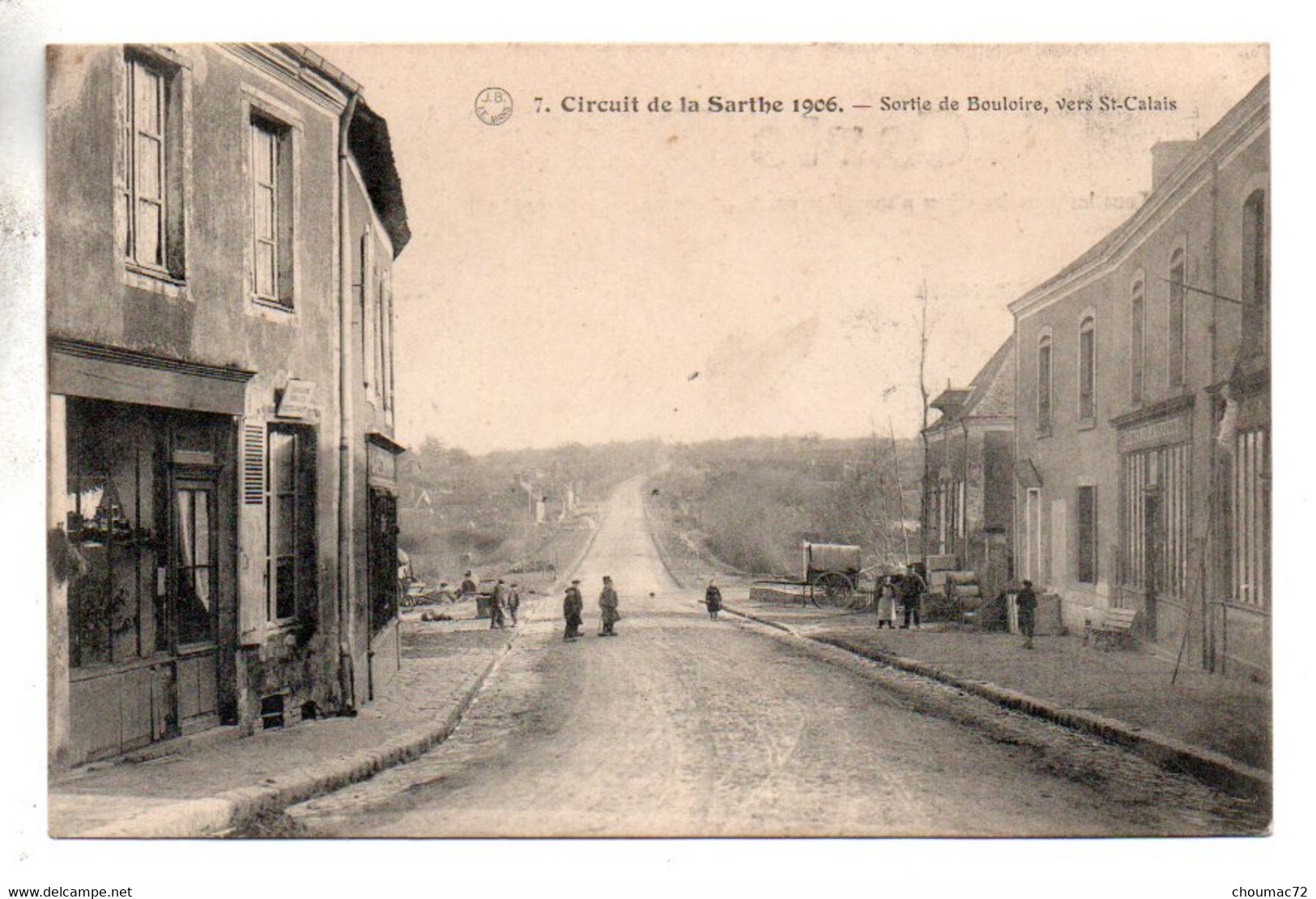 (72) 2493, Bouloire, Circuit De La Sarthe 1906, Edit Bouveret 7, Sortie De Bouloire, Vers St-Calais - Bouloire