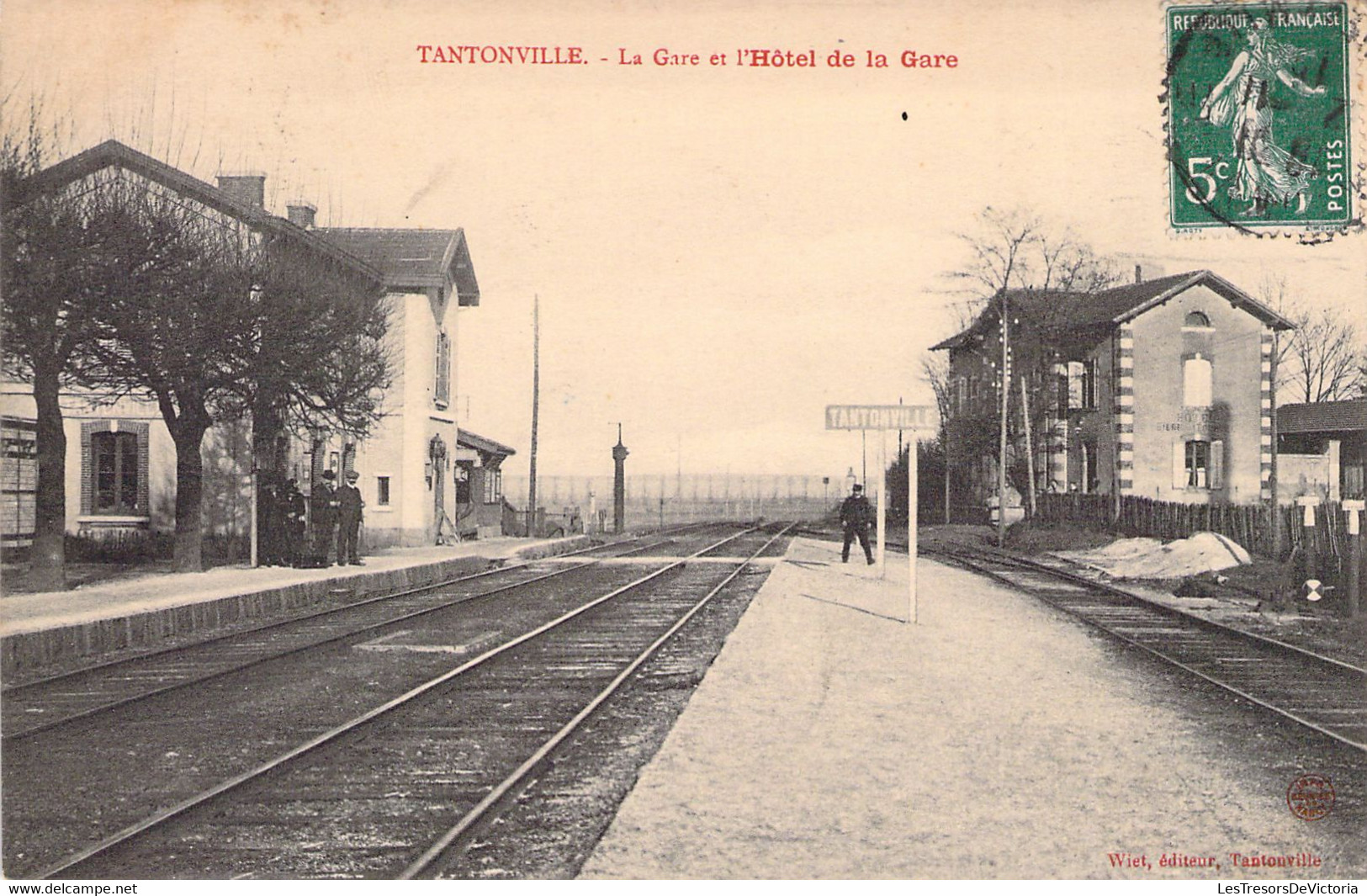 CPA - FRANCE - 54 - TATONVILLE - La Gare Et L'Hôtel De La Gare - Wiet éditeur - Autres & Non Classés