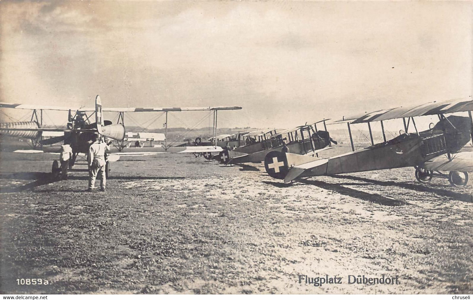 Dübendorf Aviatik  Flugplatz Doppeldecker - Dorf