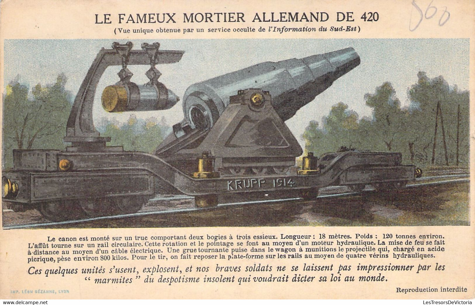 CPA - MILITARIAT - LE FAMEUX MORTIER ALLEMAND DE 420 - Ausrüstung
