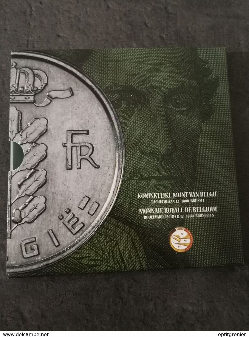 COFFRET BELGIQUE FRANCS FRANK 2001 UNC FDC / SET BELGIUM COINS ADIEU AU FRANC BELGE - FDC, BU, BE & Coffrets