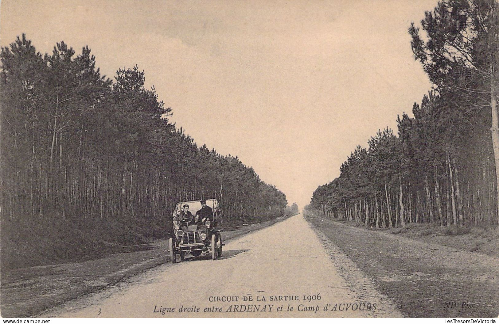 CPA - SPORT COURSE AUTOMOBILE - 1906 - Circuit De La Sarthe - Ligne Droite Entre Ardenay Et Le Camp D'Auvours - Autres & Non Classés