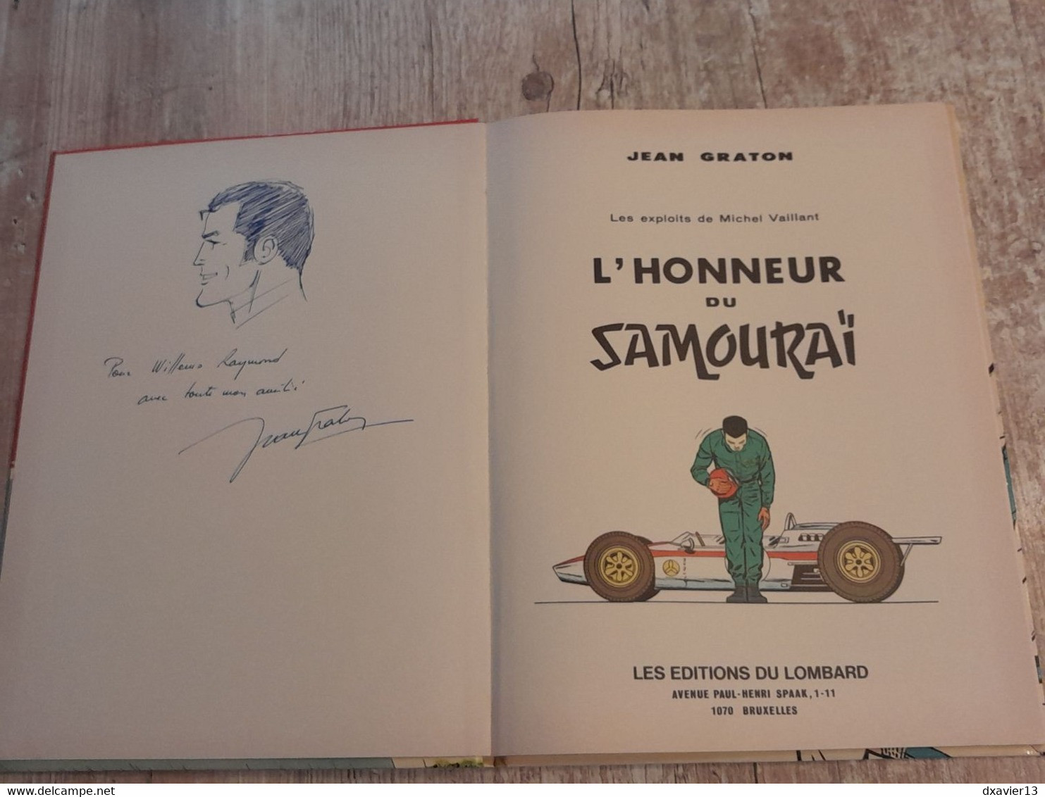 Bande Dessinée Dédicacée -  Michel Vaillant 10 - L'Honneur Du Samouraï (1972) - Autographs