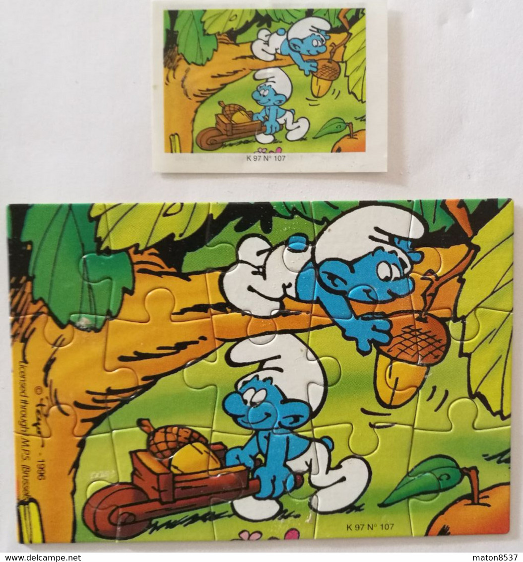 Kinder : K97 N107  Schlümpfe – Serie 1 1996 - Schlümpfe - 1 + BPZ - Puzzles