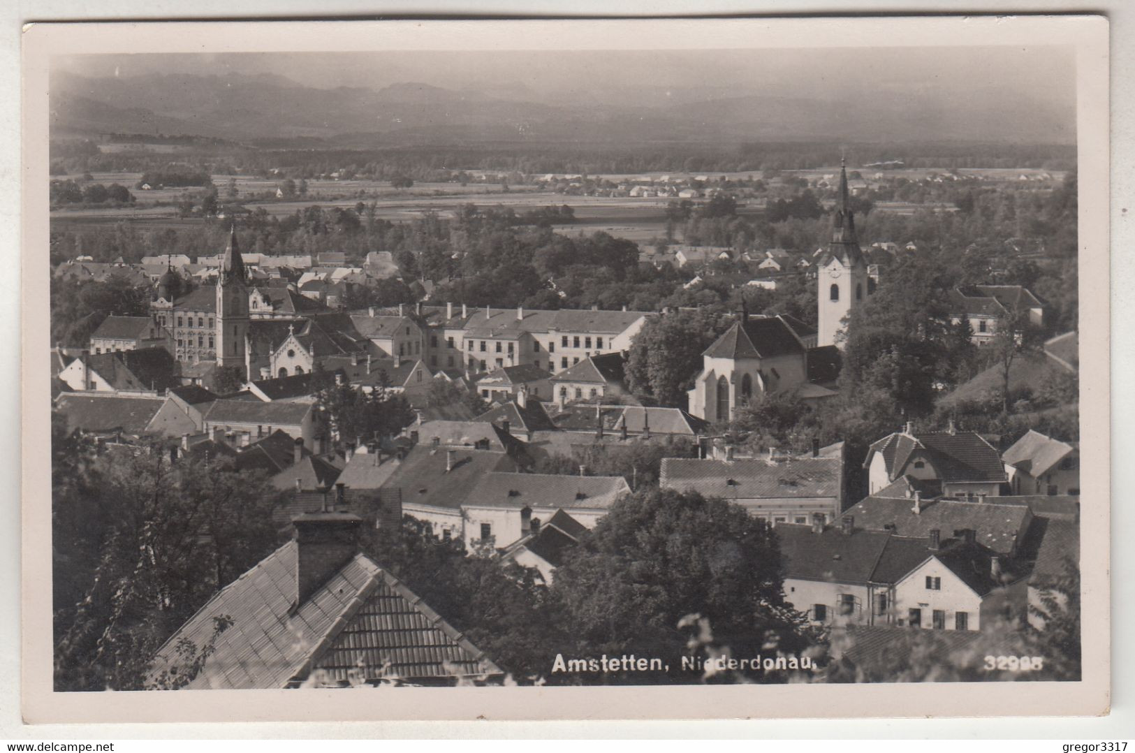 C3687) AMSTETTEN - Niederdonau - Blick über Häuser Auf Kirchen ALT 1940 - Amstetten