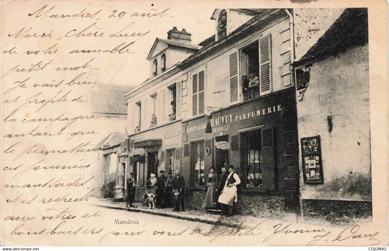 91 - MANDRES - S08637 - Vue D'Ensemble - Parfumerie Hauvuy - Tabac - L1 - Mandres Les Roses