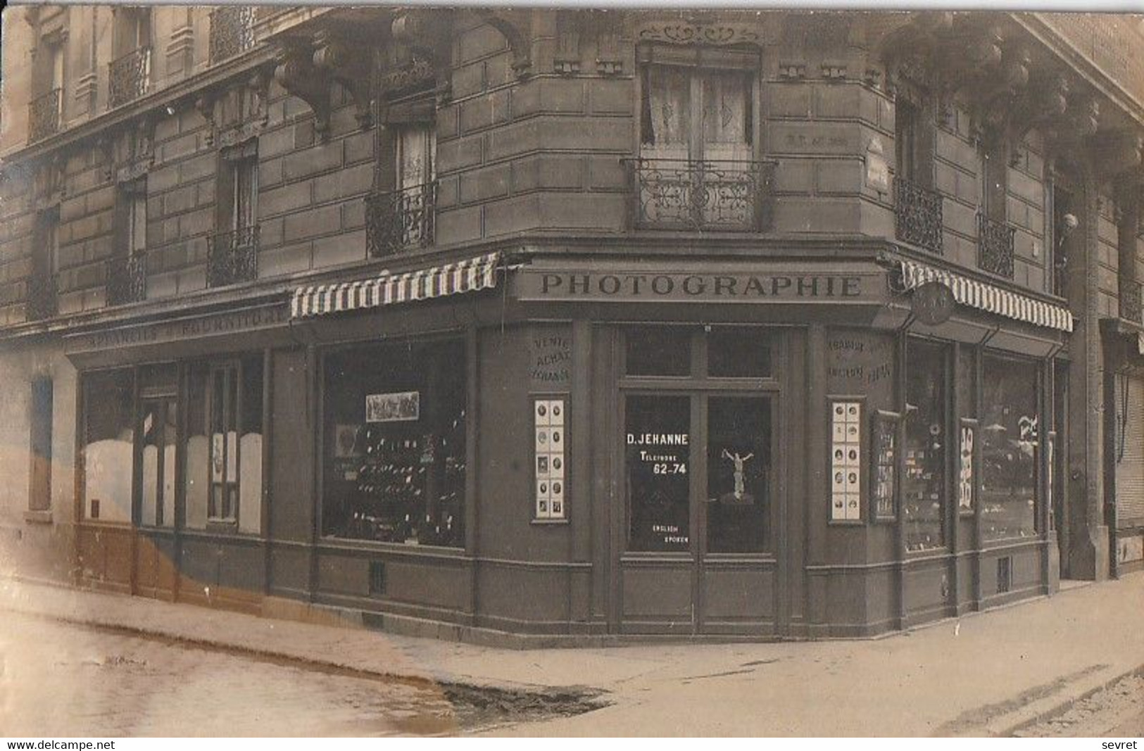 PARIS 7è -  20 Avenue De La Motte Piquet. - Carte-Photo Du Magasin D. JEHANNE PHOTOGRAPHIE - Negozi