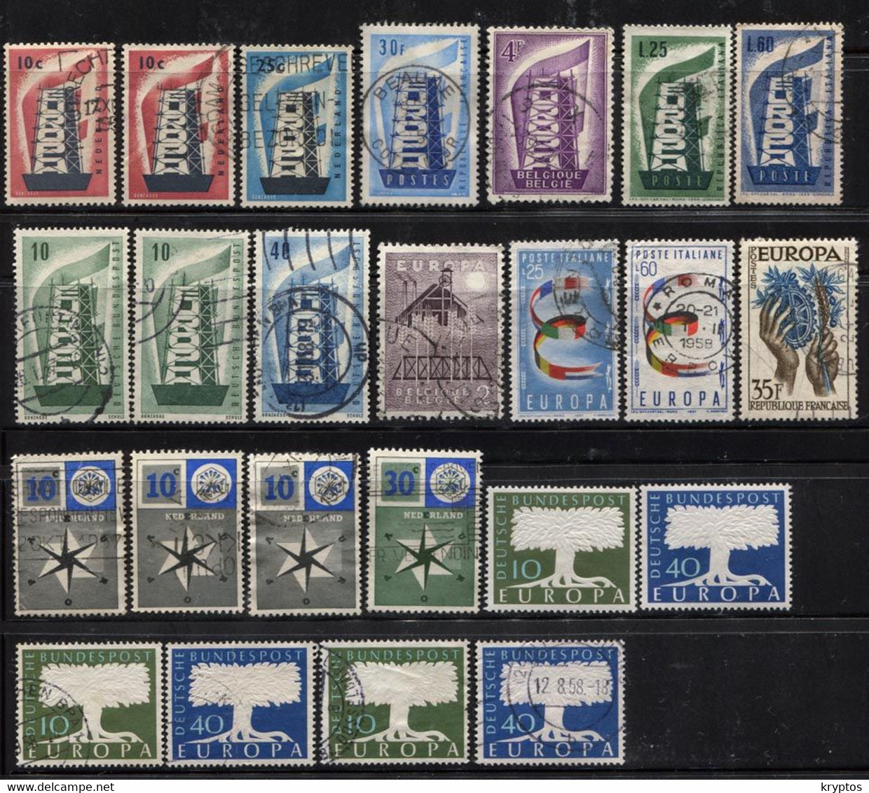 EUROPA-CEPT Stamps. A Small Collection Of The Early Issues. 6 PAGES!! - Collections