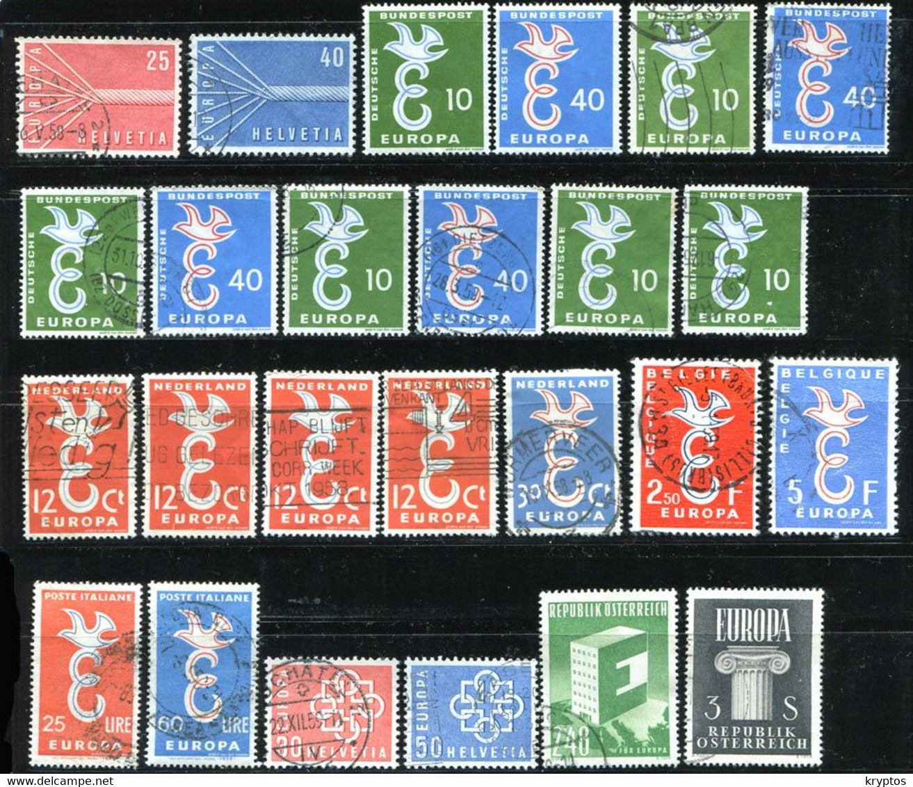 EUROPA-CEPT Stamps. A Small Collection Of The Early Issues. 6 PAGES!! - Collections