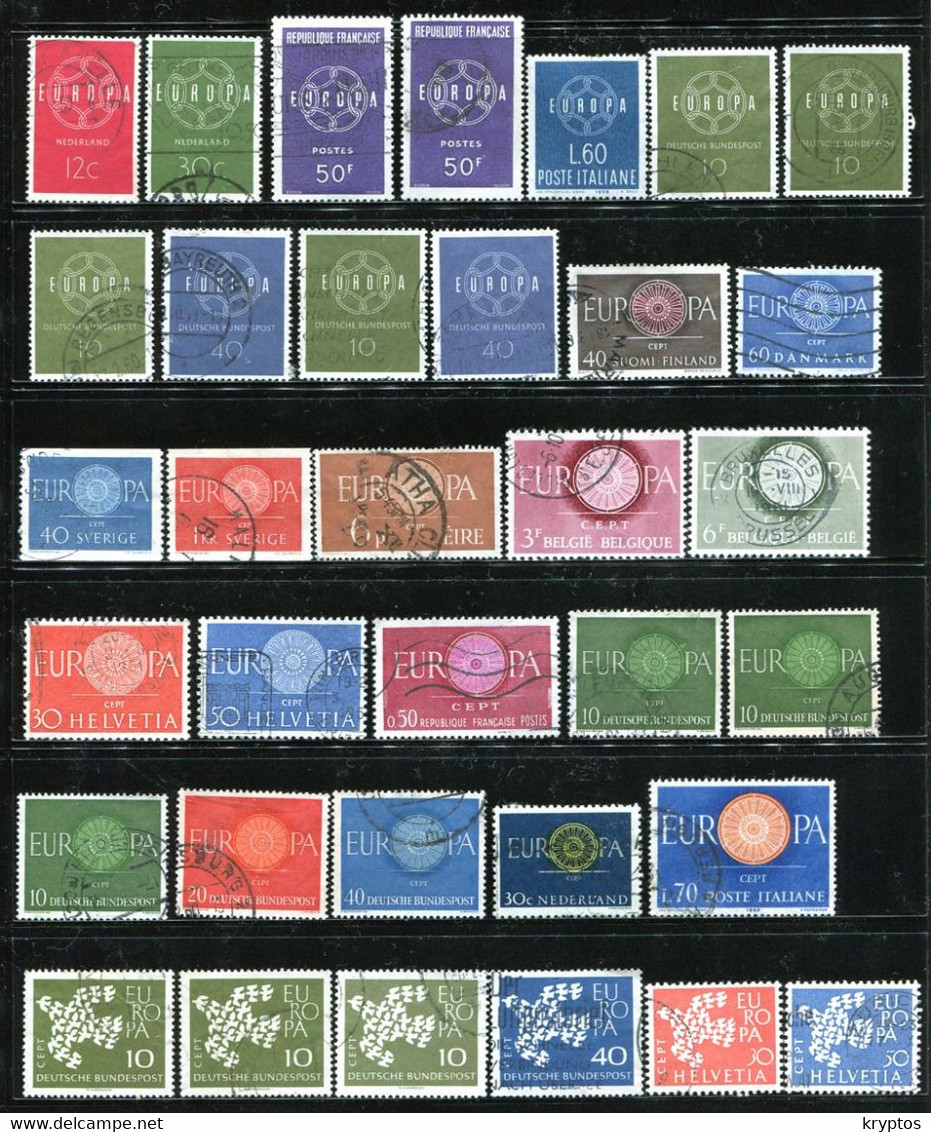 EUROPA-CEPT Stamps. A Small Collection Of The Early Issues. 6 PAGES!! - Collections