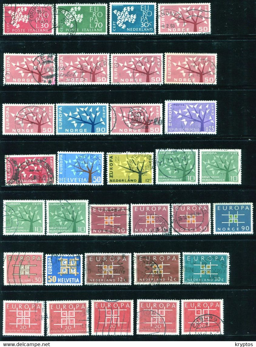 EUROPA-CEPT Stamps. A Small Collection Of The Early Issues. 6 PAGES!! - Collections
