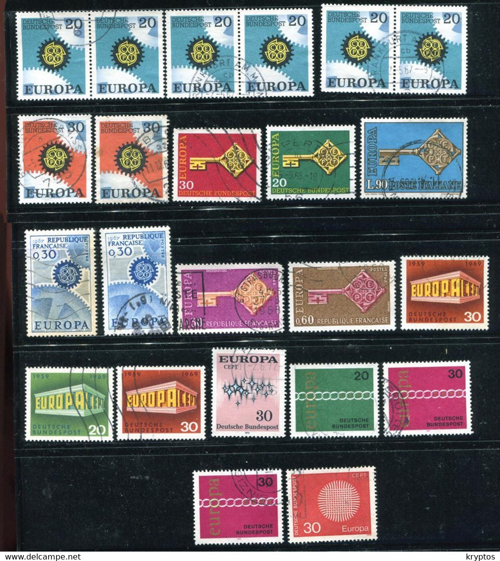 EUROPA-CEPT Stamps. A Small Collection Of The Early Issues. 6 PAGES!! - Collections