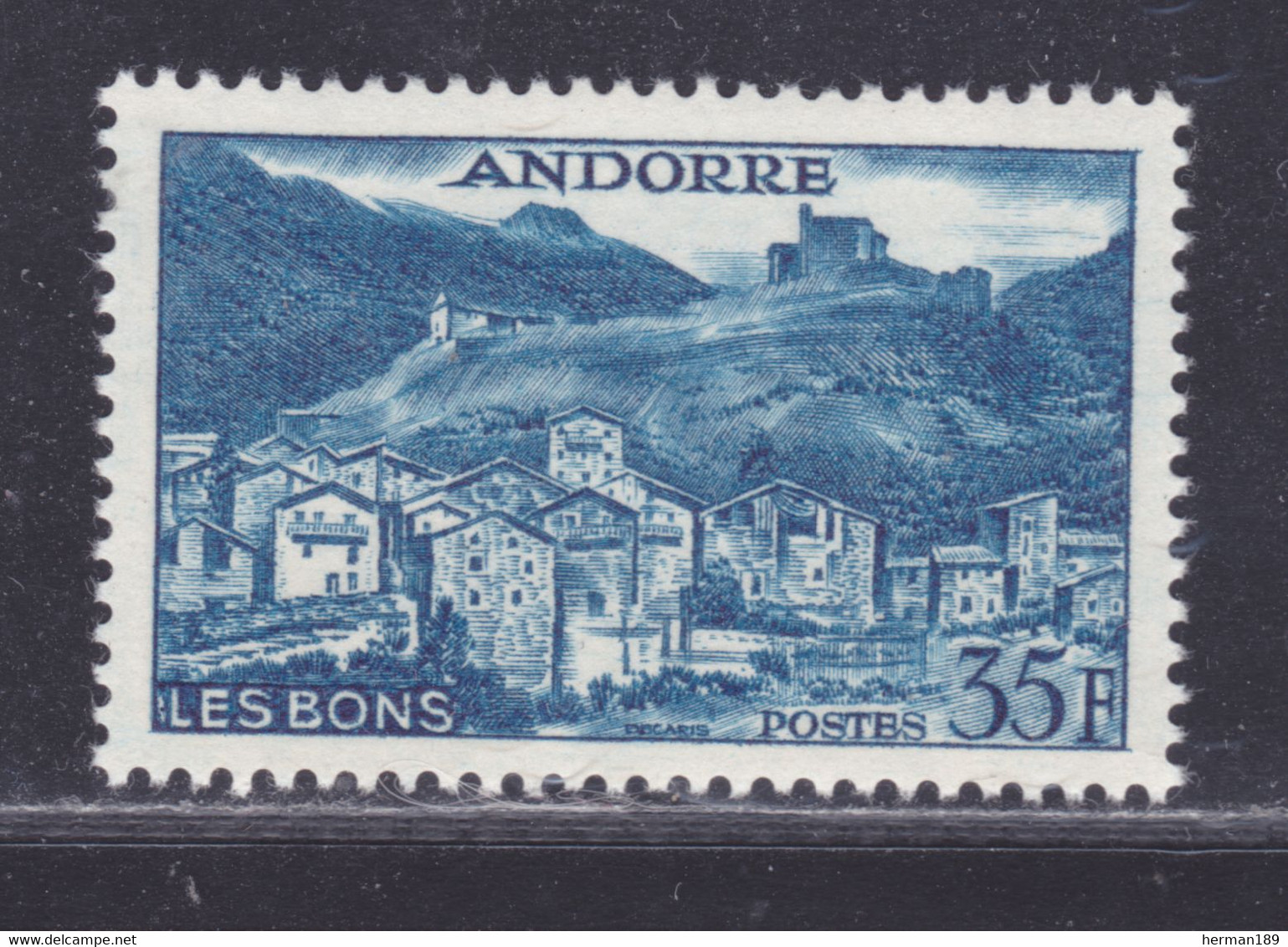 ANDORRE N°  150A ** MNH Neuf Sans Charnière, TB (D9125) Paysage, Le Hameau Des Bons - 1955-58 - Unused Stamps