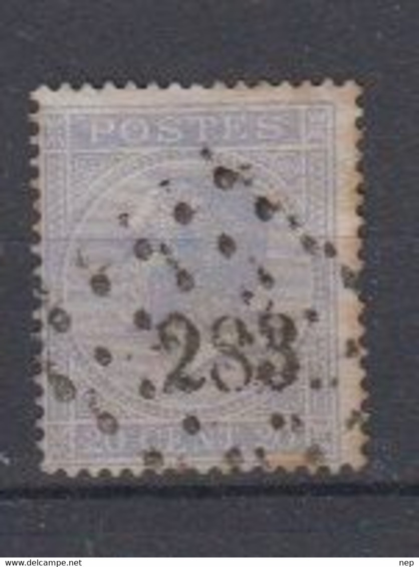 BELGIË - OBP - 1865/66 - Nr 18A (T/D 15) - (PT 283 - OOSTENDE)  - Coba  +1.00€ - Puntstempels