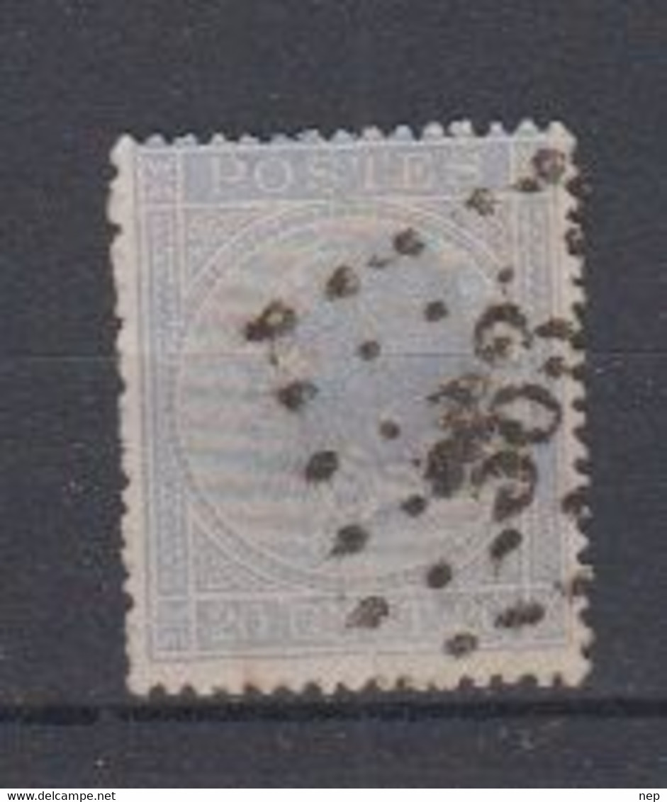 BELGIË - OBP - 1865/66 - Nr 18A (T/D 15) - (PT 363 - TOURNAY)  - Coba  +1.00€ - Postmarks - Points