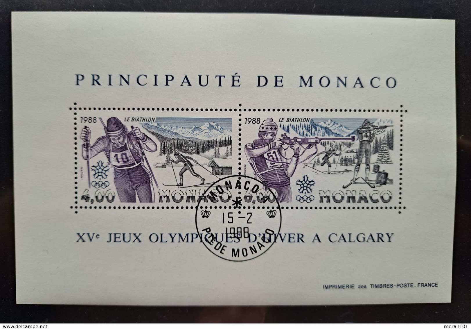 Monaco 1986, Block Michel 34 Gestempelt - Blocs