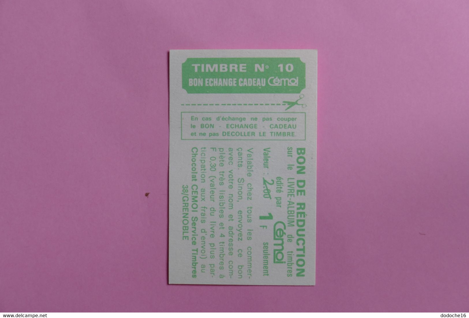 LOT de 12 TIMBRES - DIVERS PAYS COLLES SUR BON - TIMBRE DU CHOCOLAT CEMOI