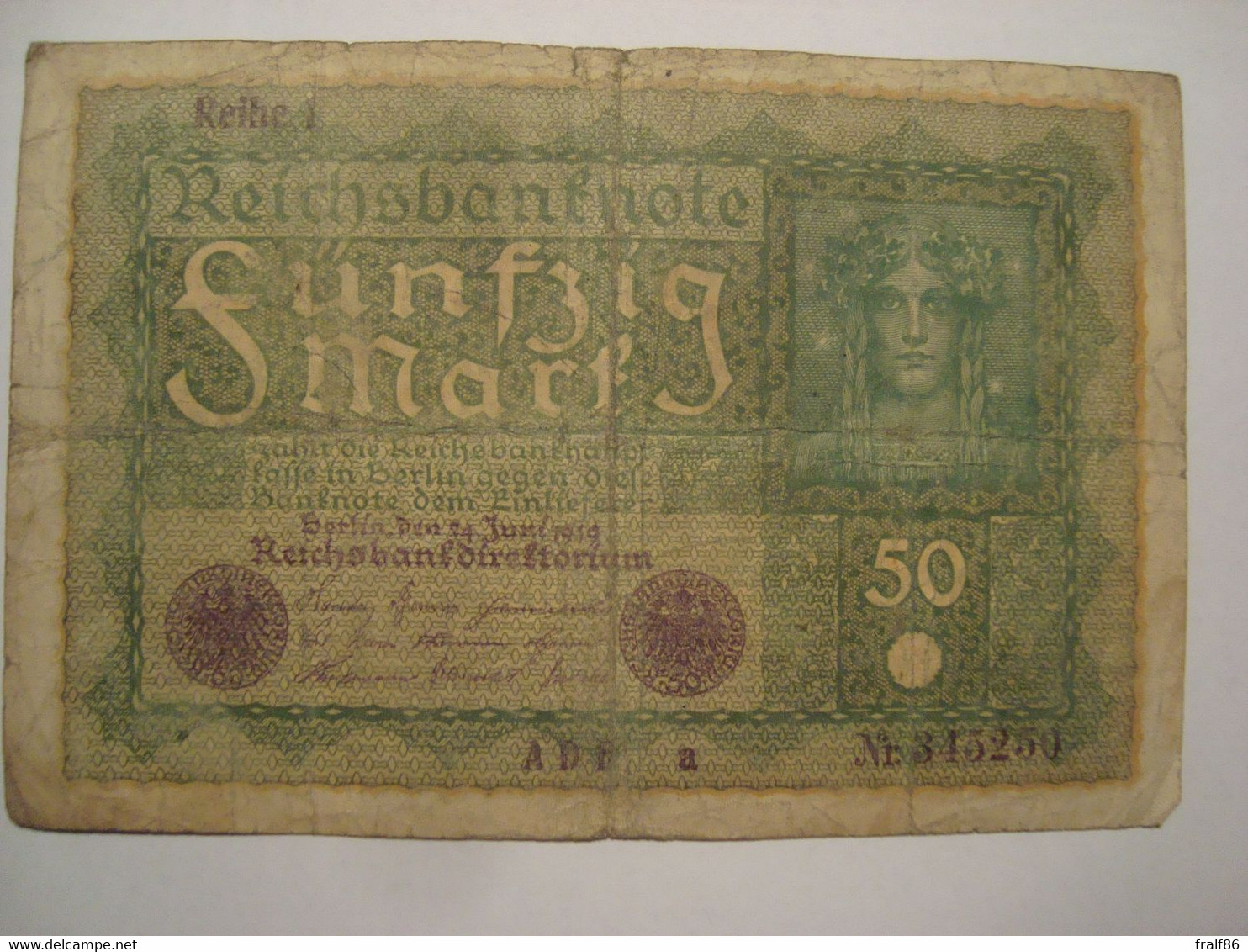 BILLET ALLEMAGNE 50 MARK 1919 - 50 Mark