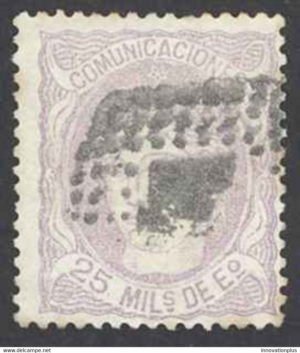 Spain Sc# 165 Used 1870 25m Espana - Oblitérés