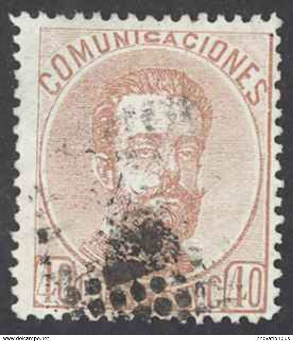 Spain Sc# 185 Used 1872-1873 40c King Amadeo - Oblitérés