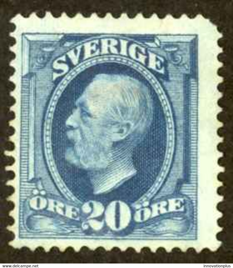 Sweden Sc# 60 Mint (no Gum) 1891-1904 20o Blue King Oscar II - Ungebraucht