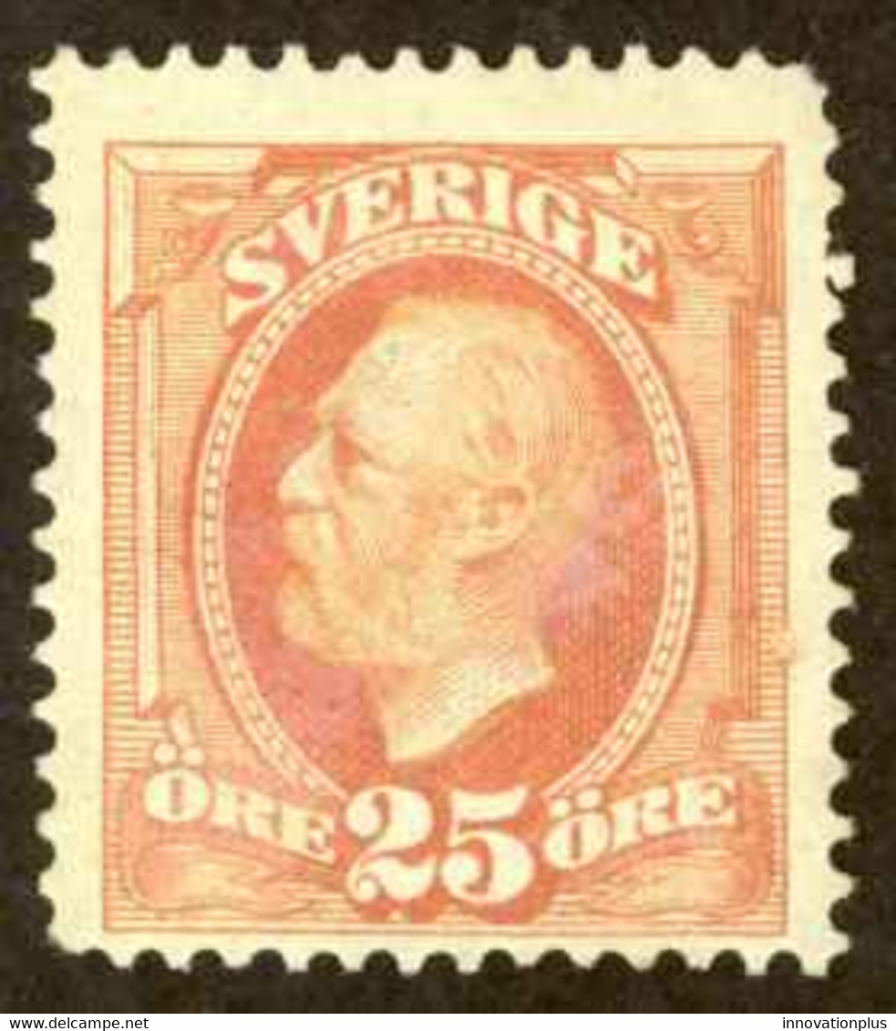 Sweden Sc# 61 MH 1896 25o Red Orange King Oscar II - Neufs