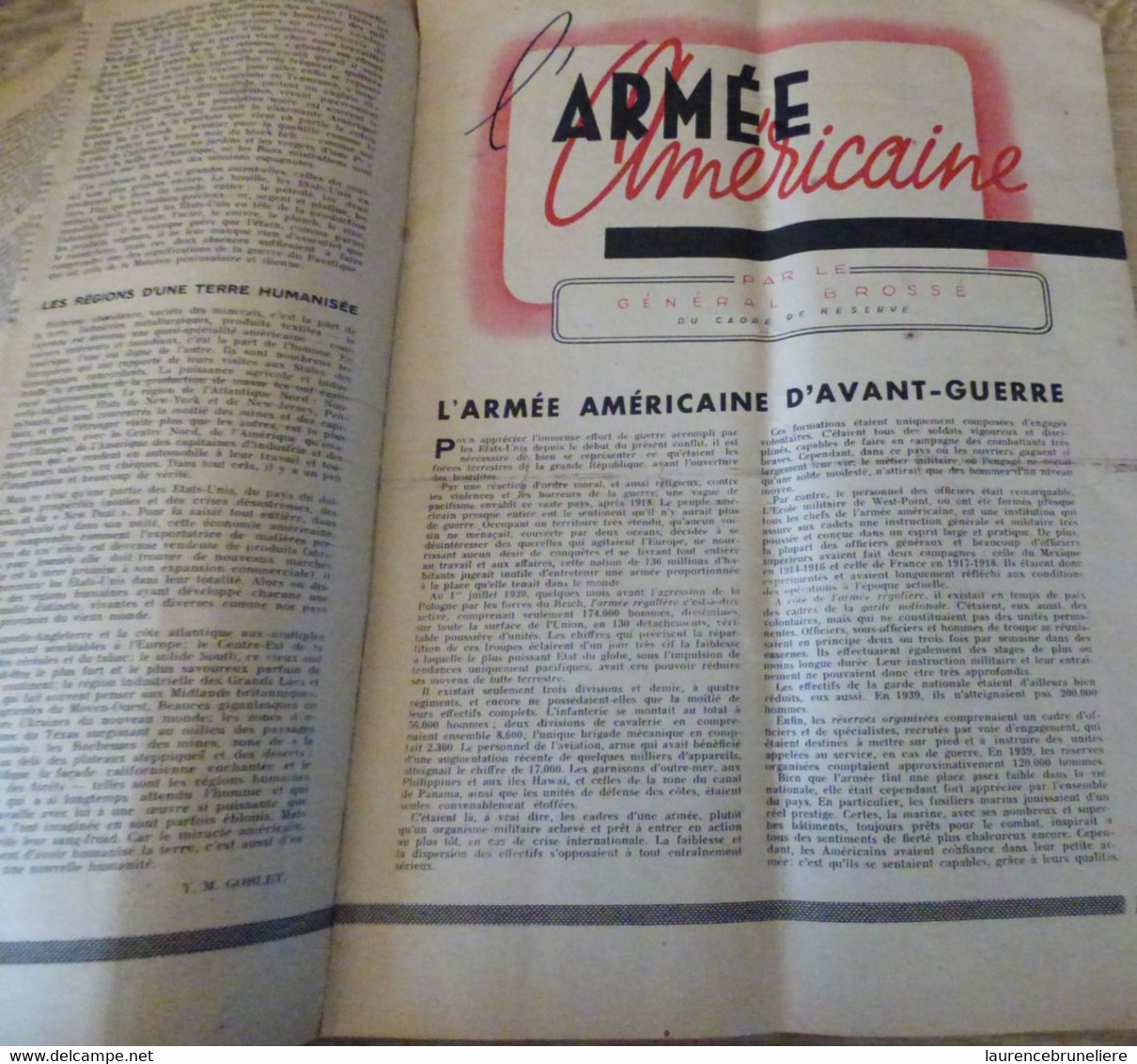 ROOSEVELT ET LA FRANCE EDITE PAR LA DIRECTION DES SERVICES DE PRESSE DU MINISTERE DE LA GUERRE - Francese