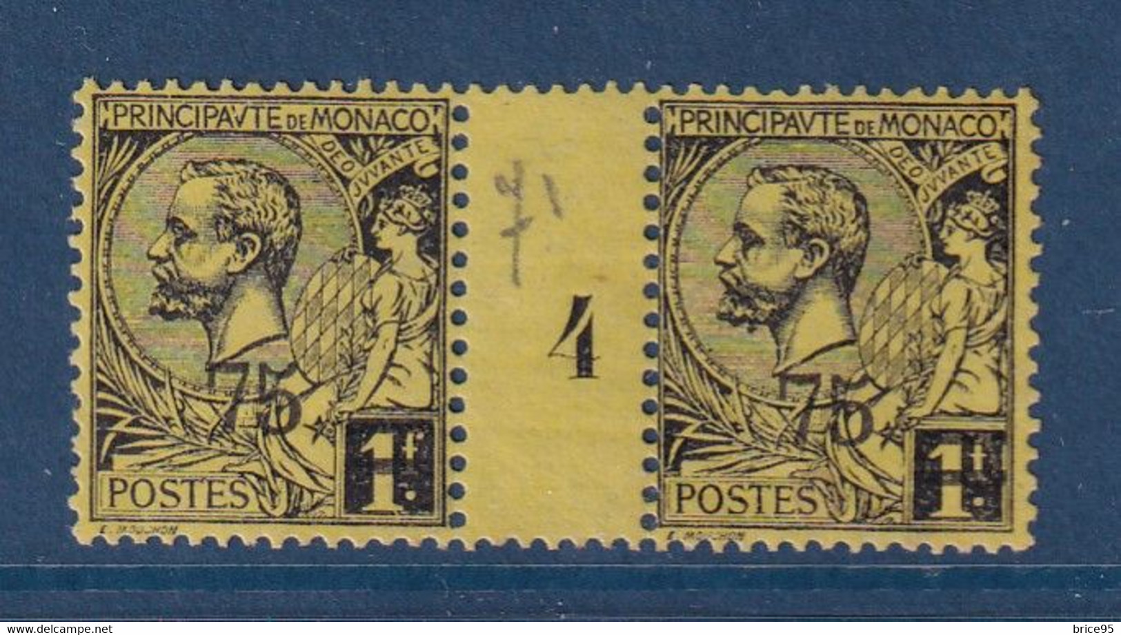 ⭐ Monaco - YT N° 71 (*) - Neuf Sans Gomme- Millésime - 1924 ⭐ - Unused Stamps