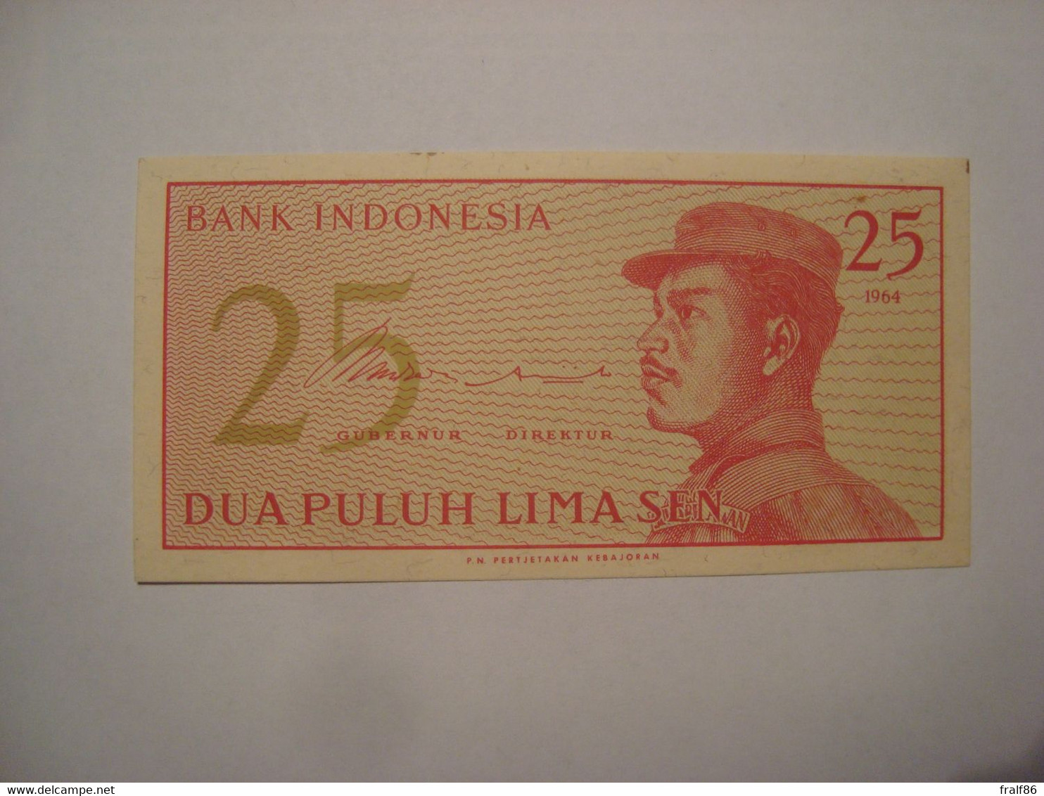 BILLET INDONESIE 25 SEN 1964 - Indonésie