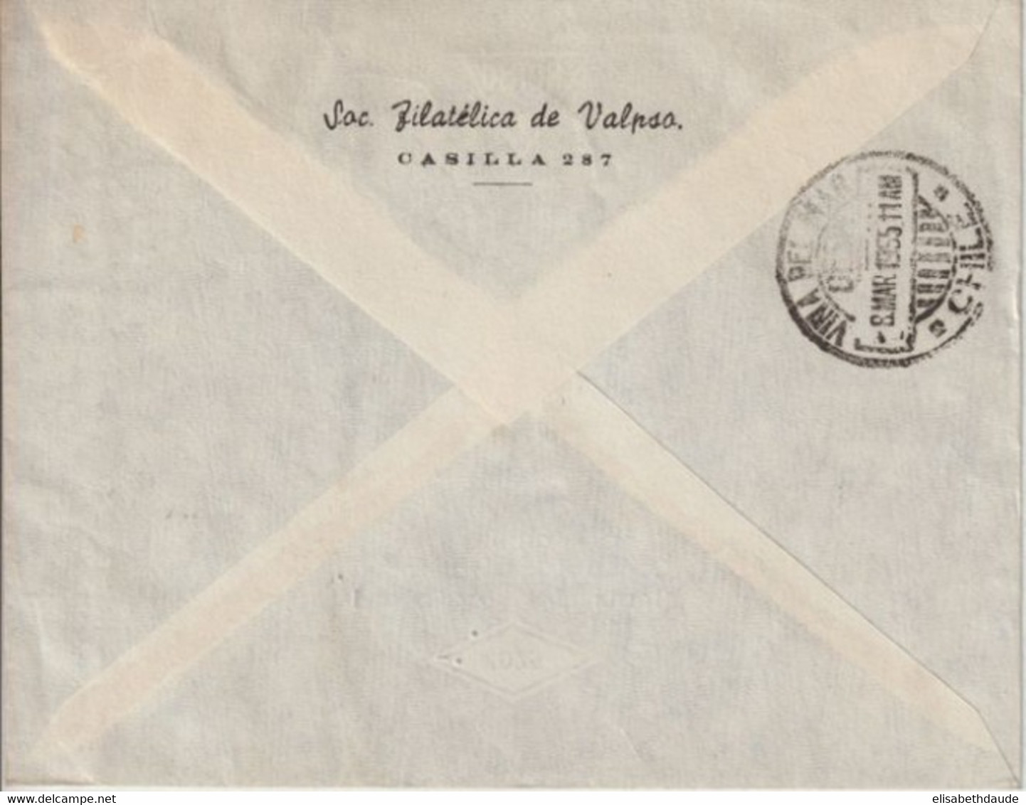 1955 - CHILE - ENVELOPPE DECOREE SUPERBE De La 1° EXPOSITION PHILATELIQUE INTERNATIONALE De VALPARAISO - Chile