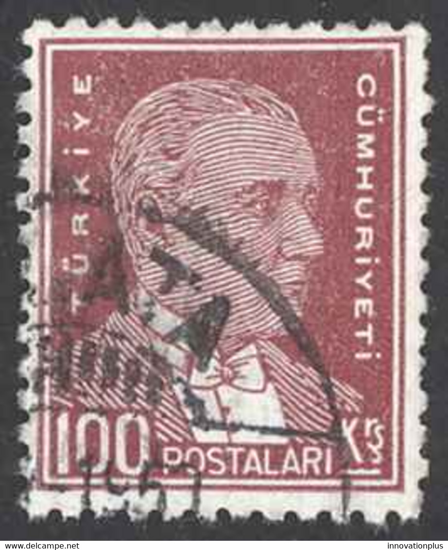 Turkey Sc# 755 Used 1932 100k Mustafa Kemal Pasha - Oblitérés