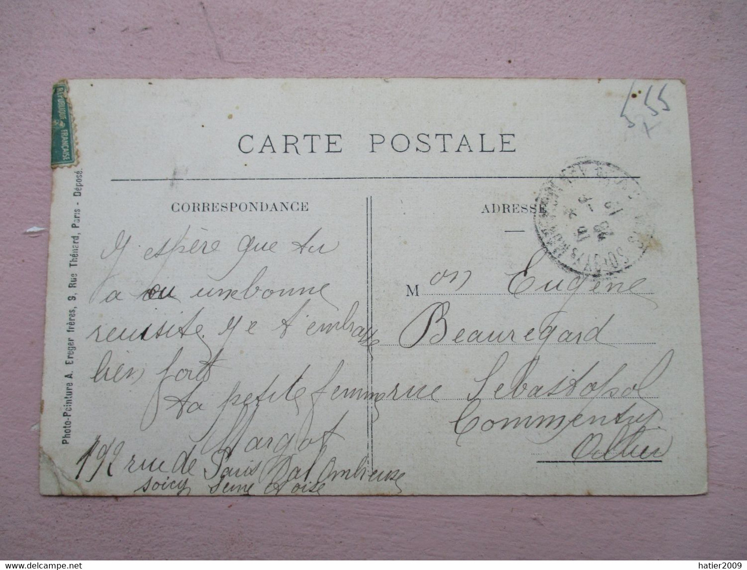 SOISY Sous MONTMORENCY -  STATION - Belle Carte Toilée Et Colorisée - Voyagée En 1912 - TBE - Soisy-sous-Montmorency