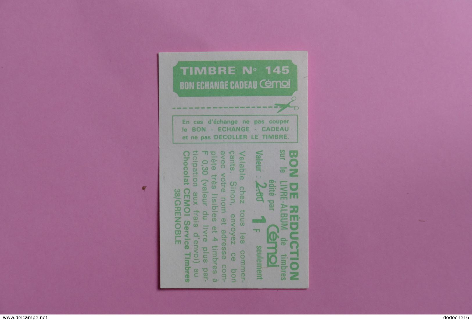 LOT de 12 TIMBRES - DIVERS PAYS COLLES SUR BON - TIMBRE DU CHOCOLAT CEMOI