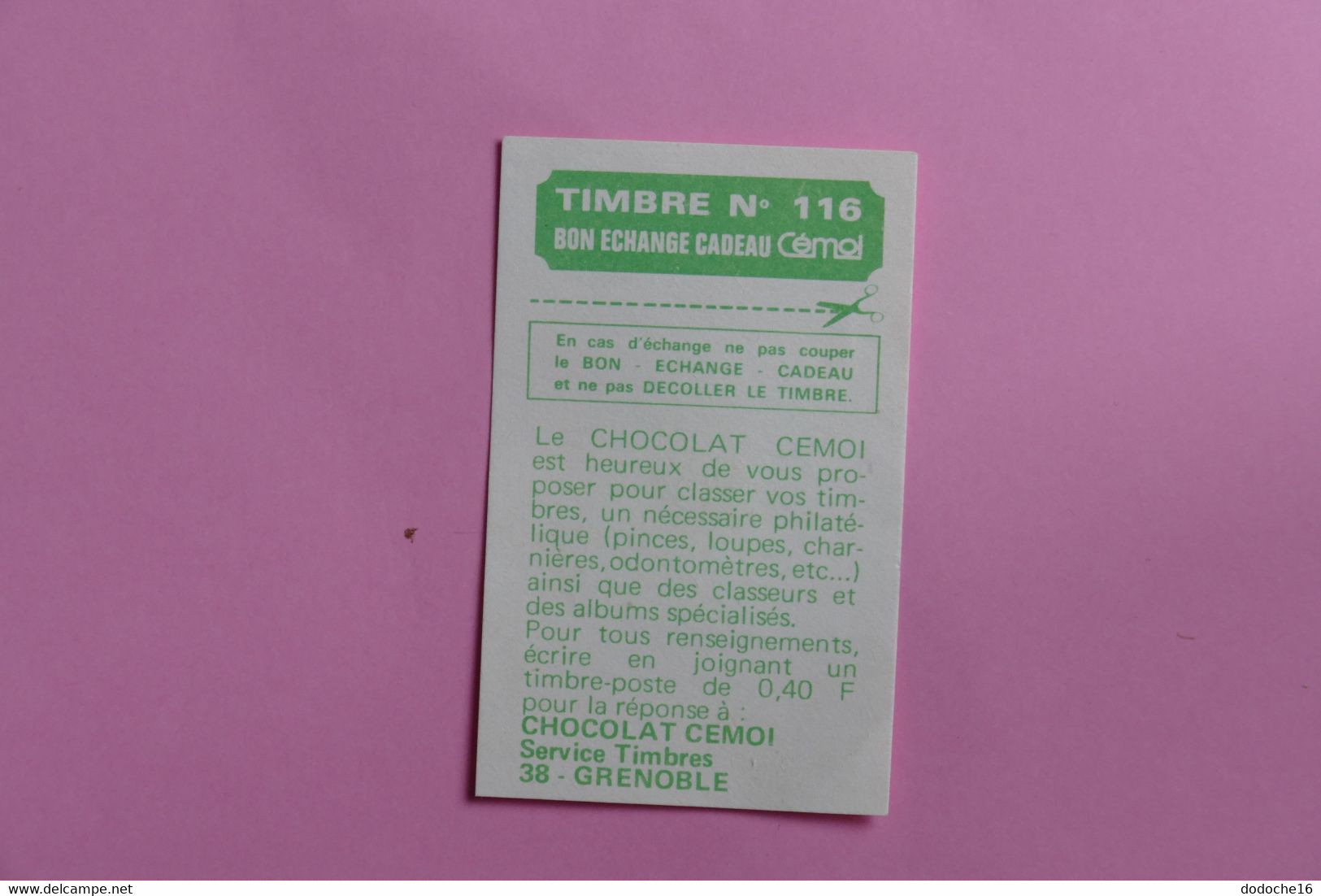 LOT de 12 TIMBRES - DIVERS PAYS COLLES SUR BON - TIMBRE DU CHOCOLAT CEMOI