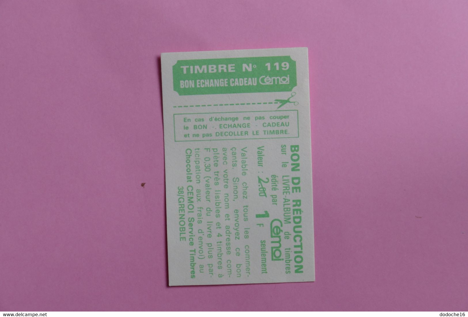 LOT De 12 TIMBRES - DIVERS PAYS COLLES SUR BON - TIMBRE DU CHOCOLAT CEMOI - Vrac (max 999 Timbres)