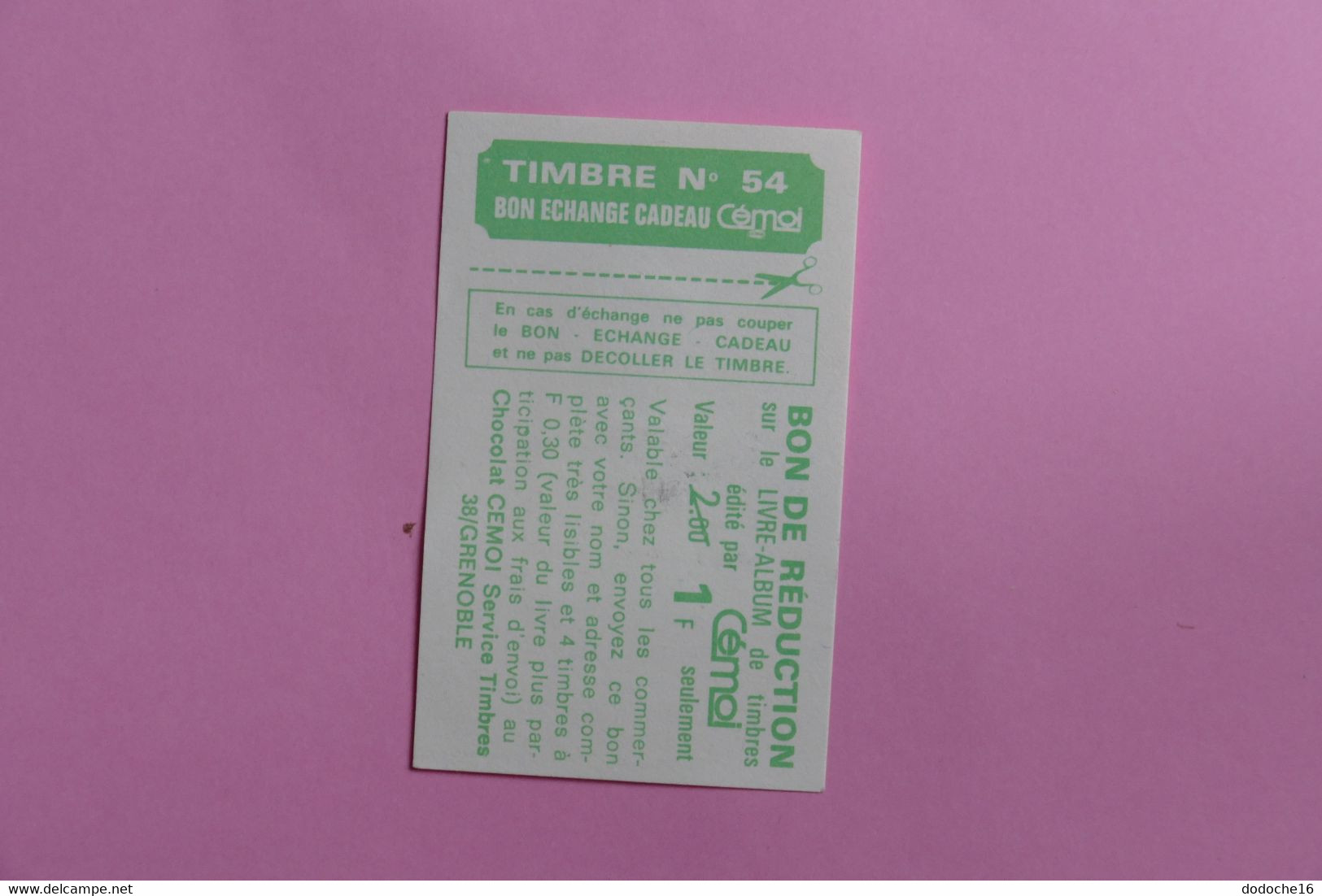 LOT de 12 TIMBRES - DIVERS PAYS COLLES SUR BON - TIMBRE DU CHOCOLAT CEMOI