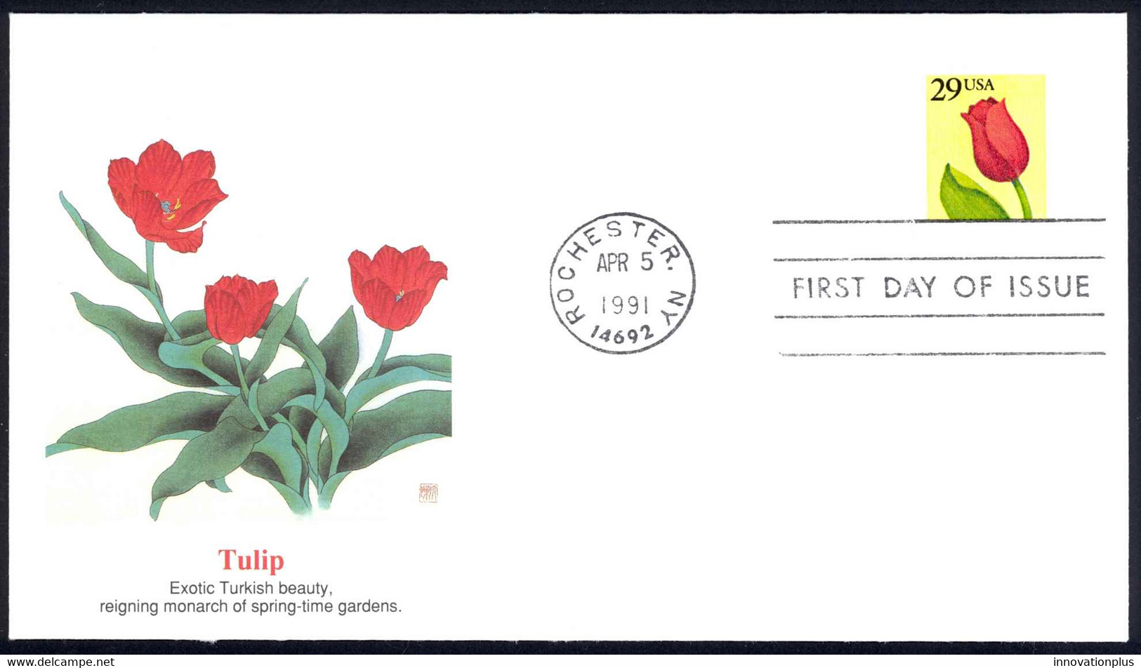 USA Sc# 2524 (Fleetwood) FDC (Rochester, NY) 1991 4.5 Tulip - 1991-2000