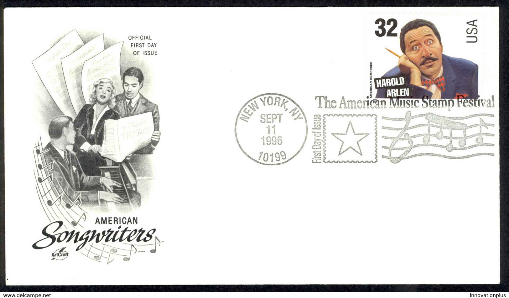 USA Sc# 3100 (ArtCraft) FDC (New York, NY) 1996 9.11 Harold Arlen - 1991-2000