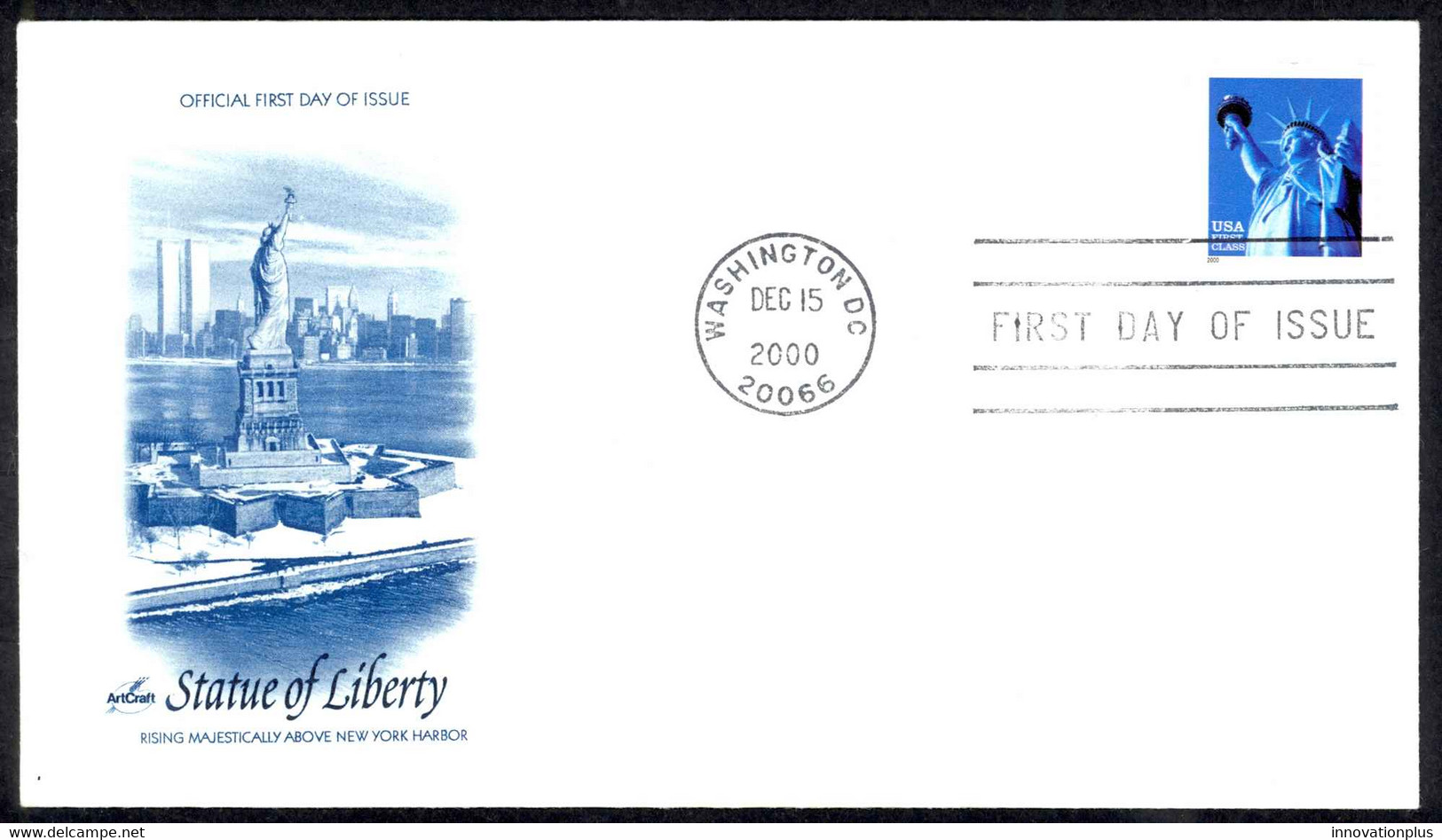 USA Sc# 3453 (ArtCraft) FDC (Washington, DC) 2000 12.15 Statue Of Liberty Coil - 1991-2000