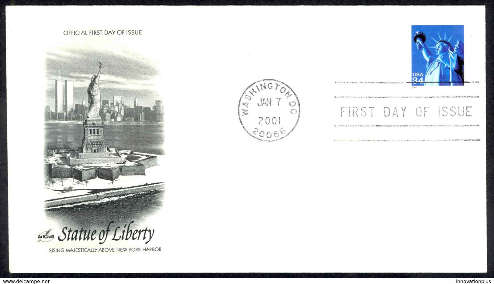 USA Sc# 3466 (ArtCraft) FDC (Washington, DC) 2001 1.7 Statue Of Liberty - 2001-2010