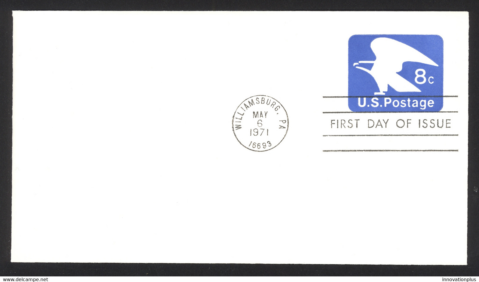 USA Sc# U557 FDC (a) (Williamsburg, PA) 1971 5.6 Eagle - 1971-1980