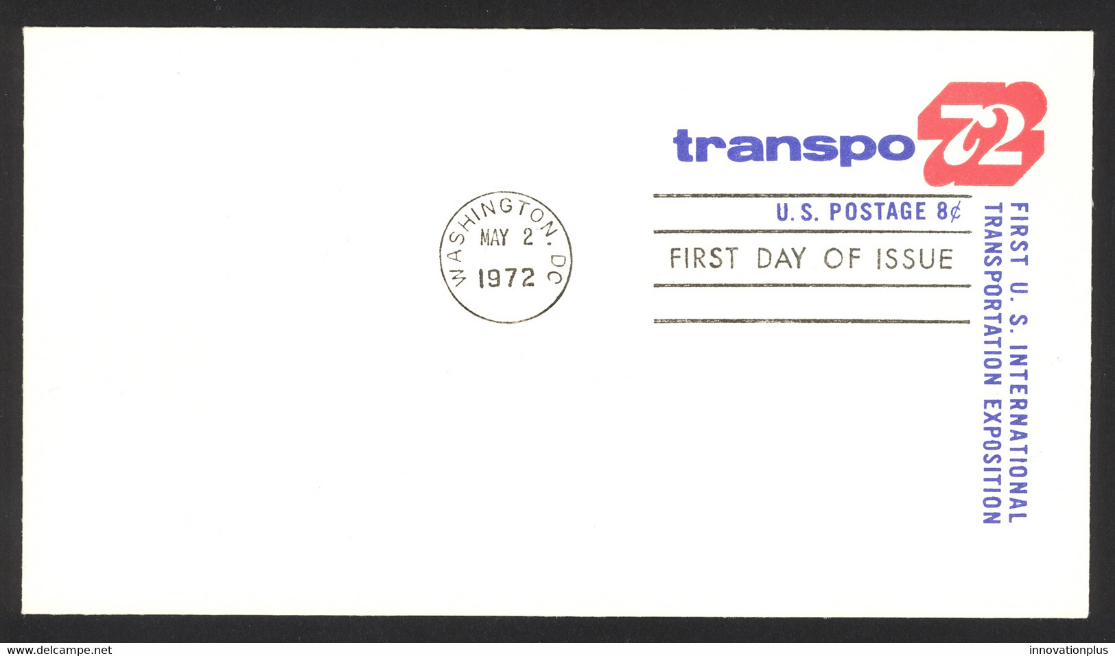 USA Sc# U565 FDC (Washington, DC) 1972 5.2 Transpo 72 - 1971-1980