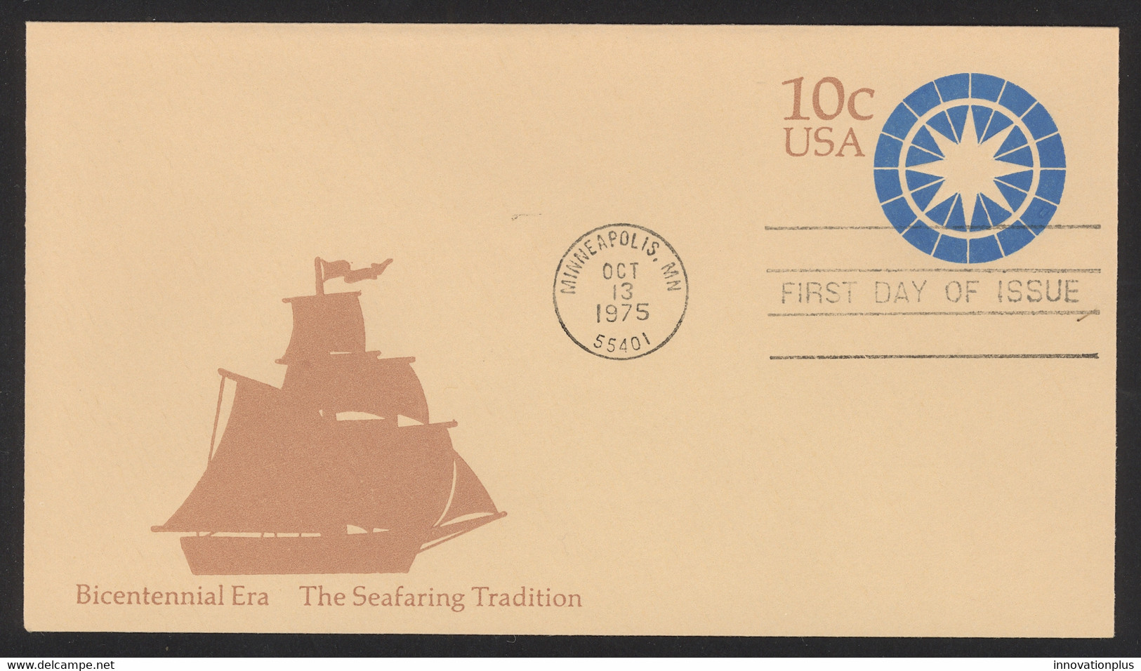USA Sc# U571 FDC (Minneapolis, MN) 1975 10.13 Seafaring - 1971-1980