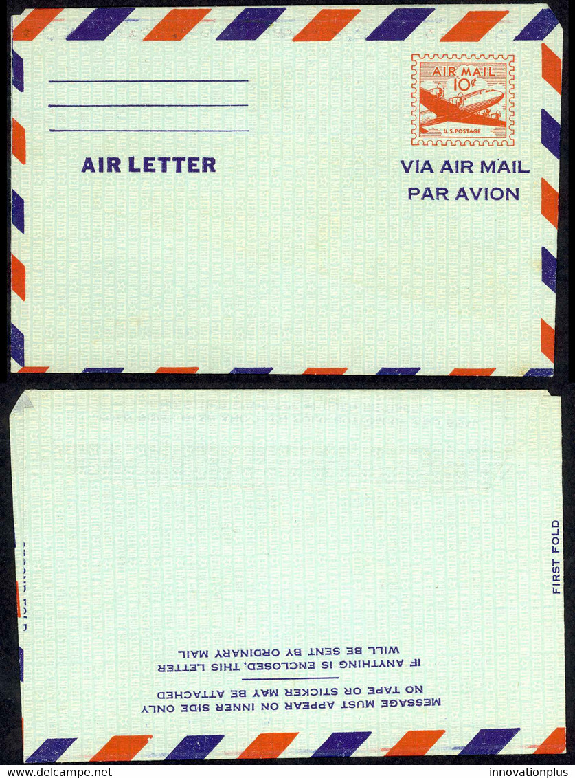 USA Sc# UC16a MNH Air Letter 1951-1953 10c DC-4 Skymaster - 1941-60